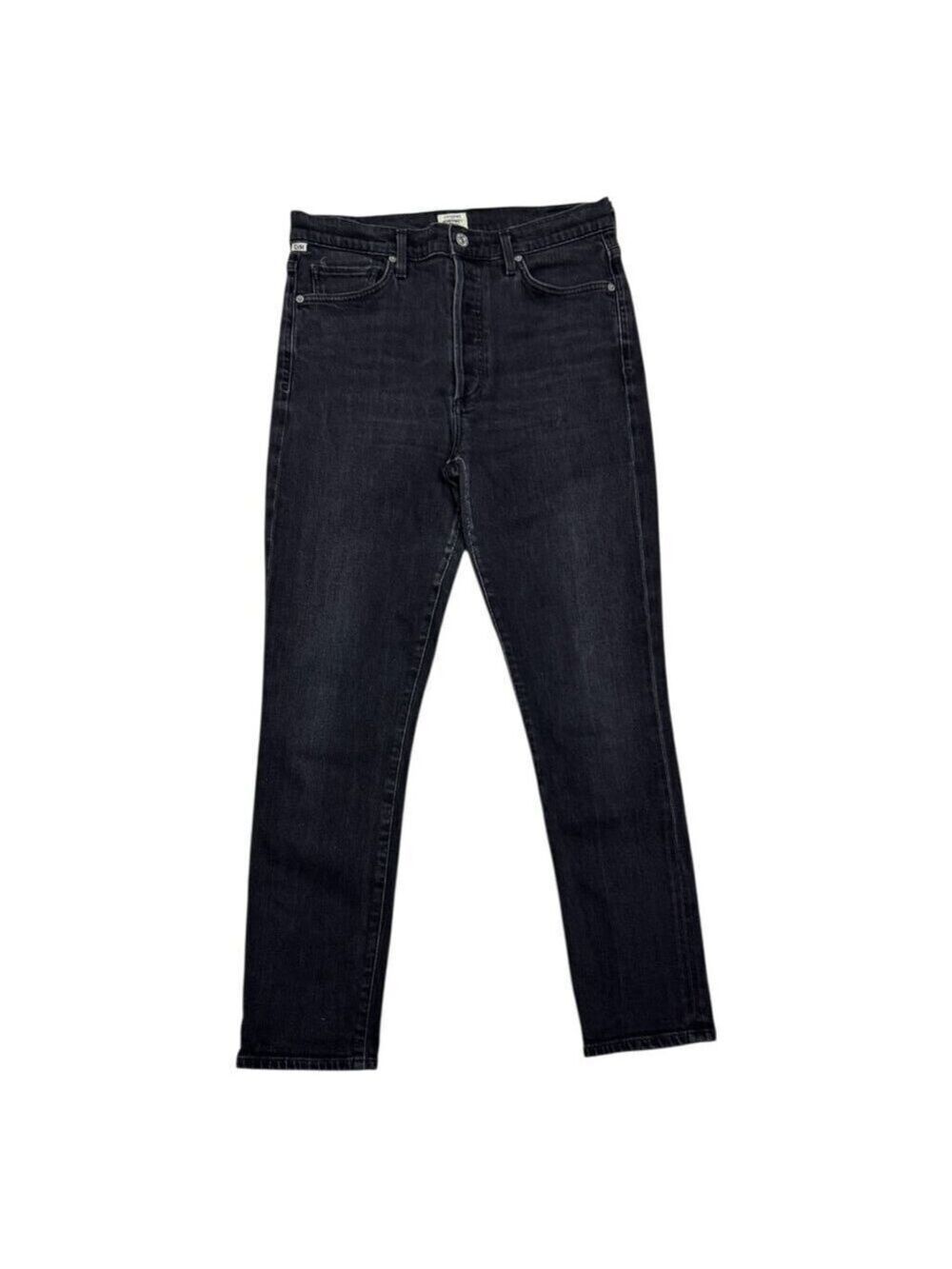 CITIZENS OF HUMANITY Olivia High Rise Slim Ankle Black Denim Jeans Pants 30x30